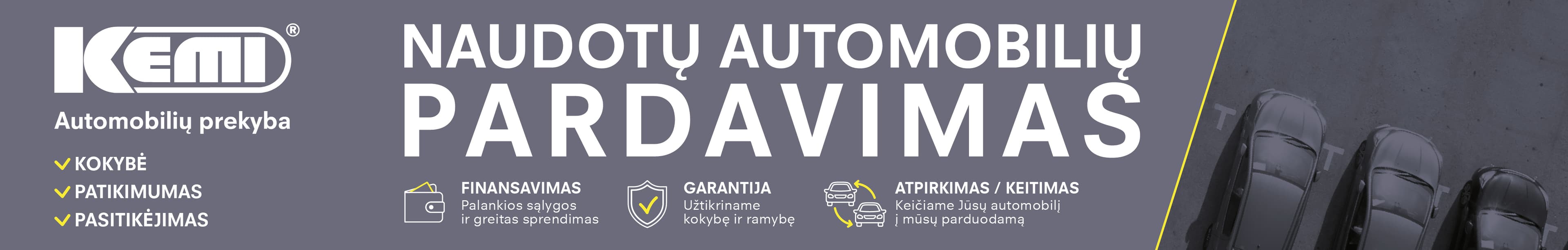 KEMI naudotų automobilių pardavimas